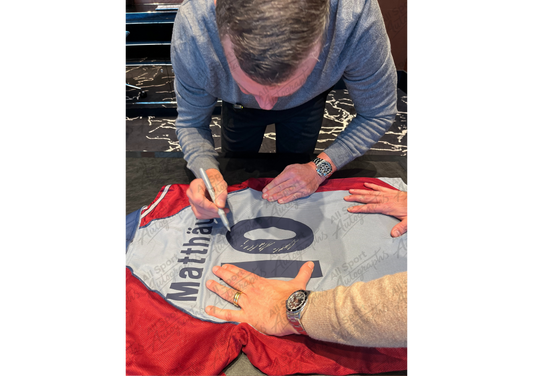 Lothar Matthäus Back Signed Retro Bayern Munich 1998/99 Shirt- 'Seconds From Triumph'