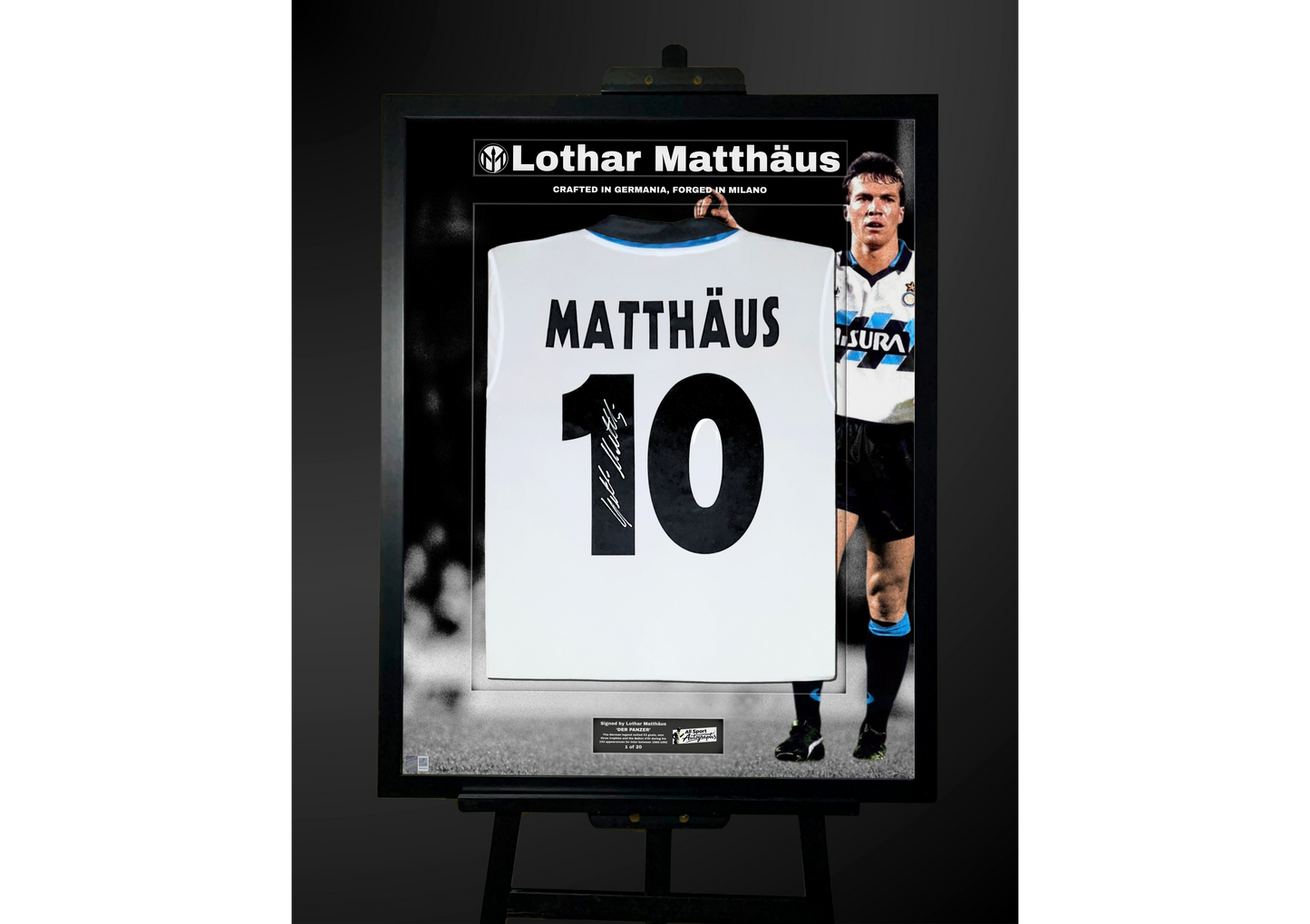 Lothar Matthäus Back Signed Retro Inter Milan 1990/91 Shirt- 'Crafted in Germania, Forged in Milano'