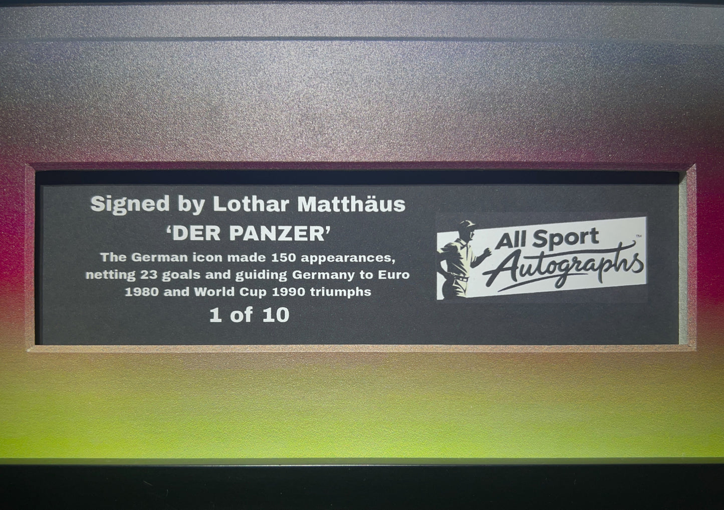 Lothar Matthäus Back Signed Retro West Germany 1990 Shirt- 'The Dream of a Nation'