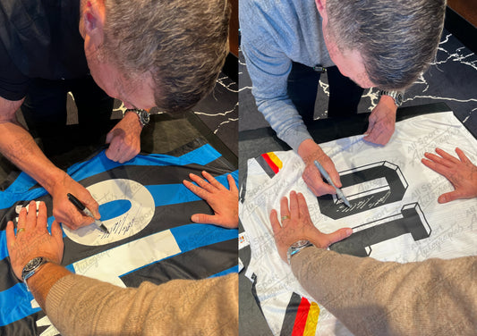 Lothar Matthäus Double Signed Retro Inter Milan & West Germany Shirts- 'He Came, He Saw, He Conquered'