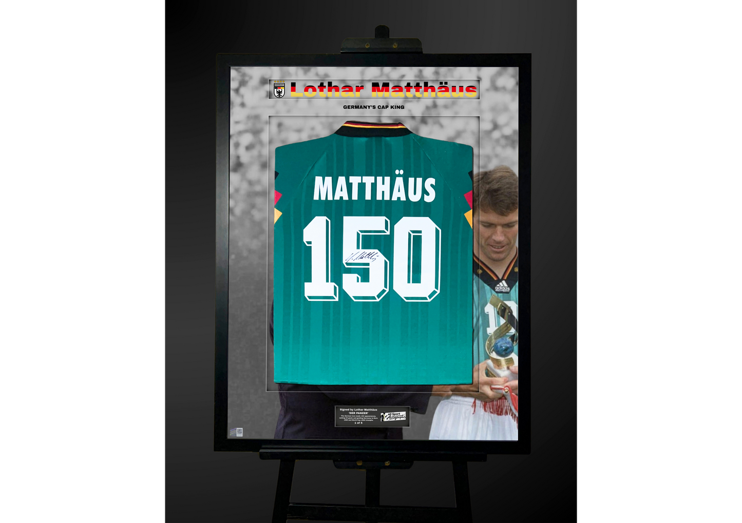 Lothar Matthäus Back Signed Retro Germany 1992/94 Shirt- 'Germany's Cap King'