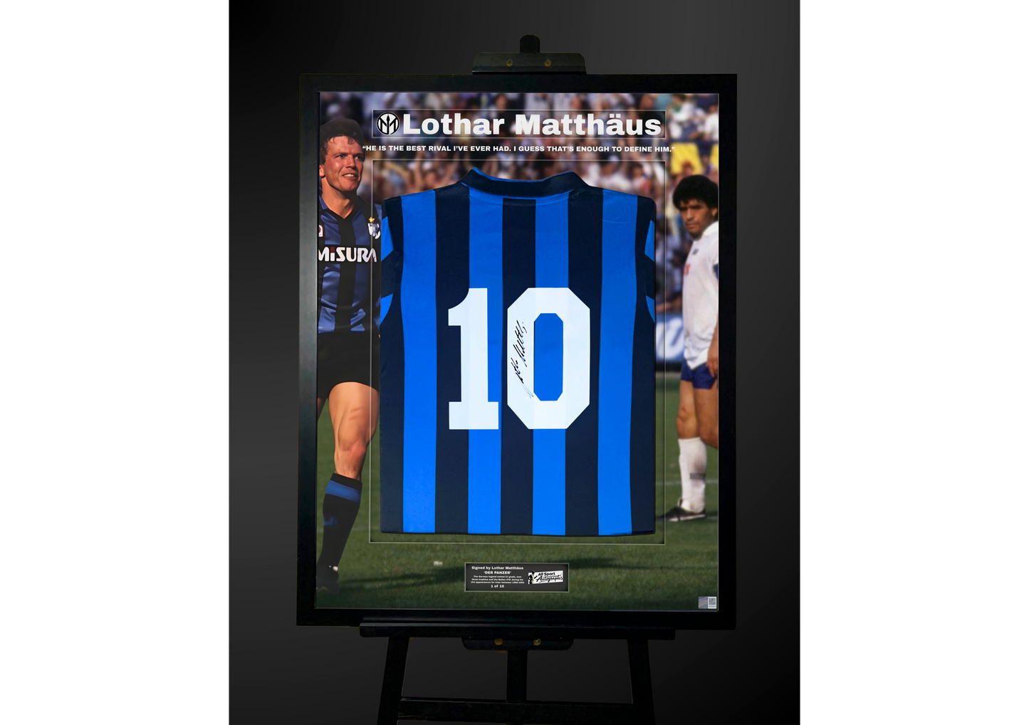 Lothar Matthäus Back Signed Retro Inter Milan 1988/89 Shirt- "The Best Rival I've Ever Had"