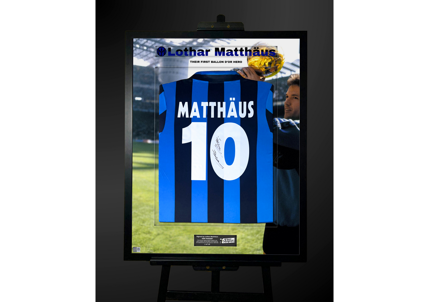 Lothar Matthäus Back Signed Retro Inter Milan 1990/91 Shirt- 'Ballon d'Or Hero'
