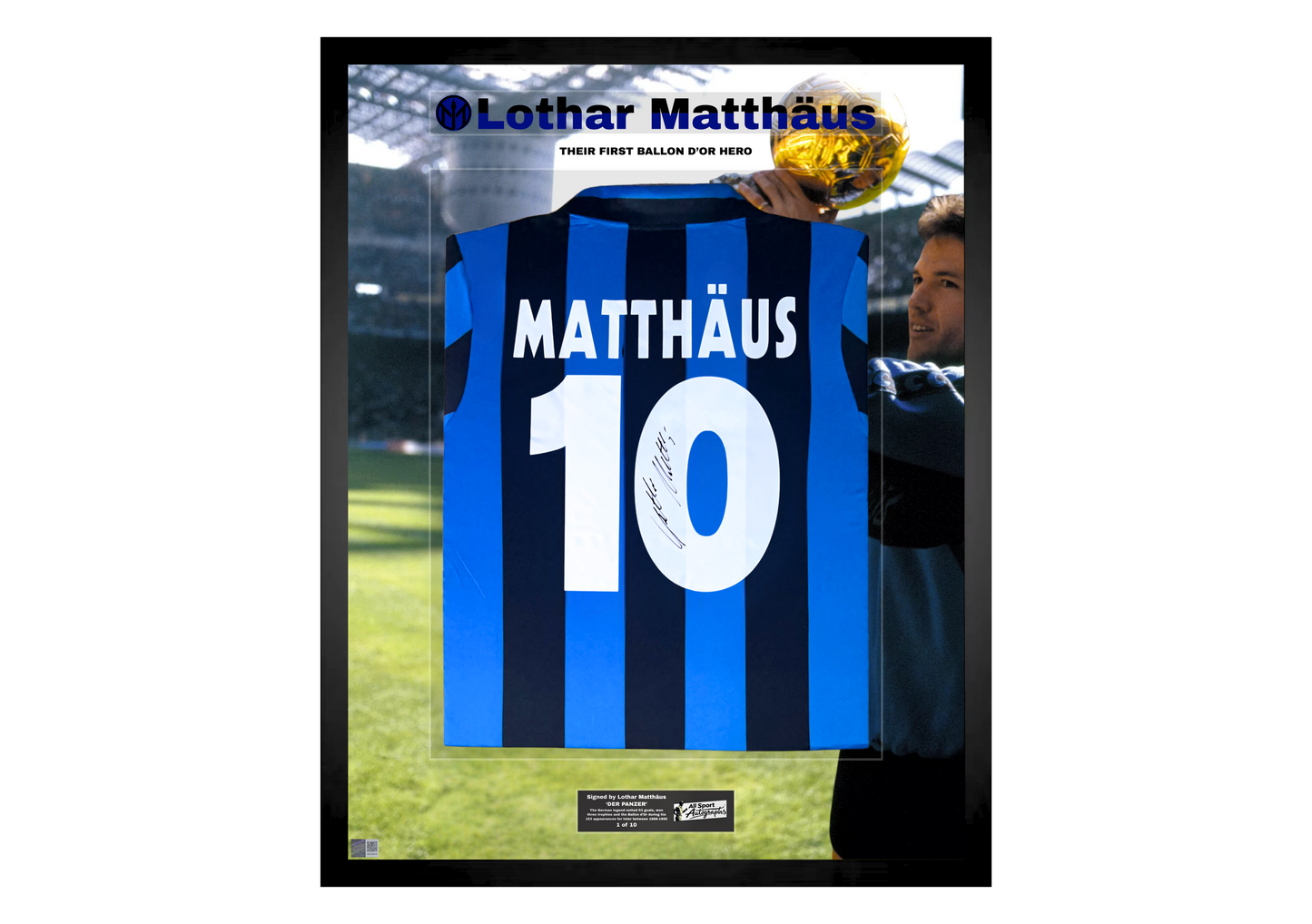 Lothar Matthäus Back Signed Retro Inter Milan 1990/91 Shirt- 'Ballon d'Or Hero'