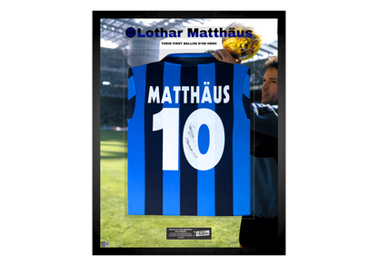 Lothar Matthäus Back Signed Retro Inter Milan 1990/91 Shirt- 'Ballon d'Or Hero'