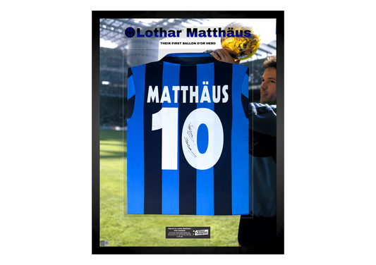 Lothar Matthäus Back Signed Retro Inter Milan 1990/91 Shirt- 'Ballon d'Or Hero'