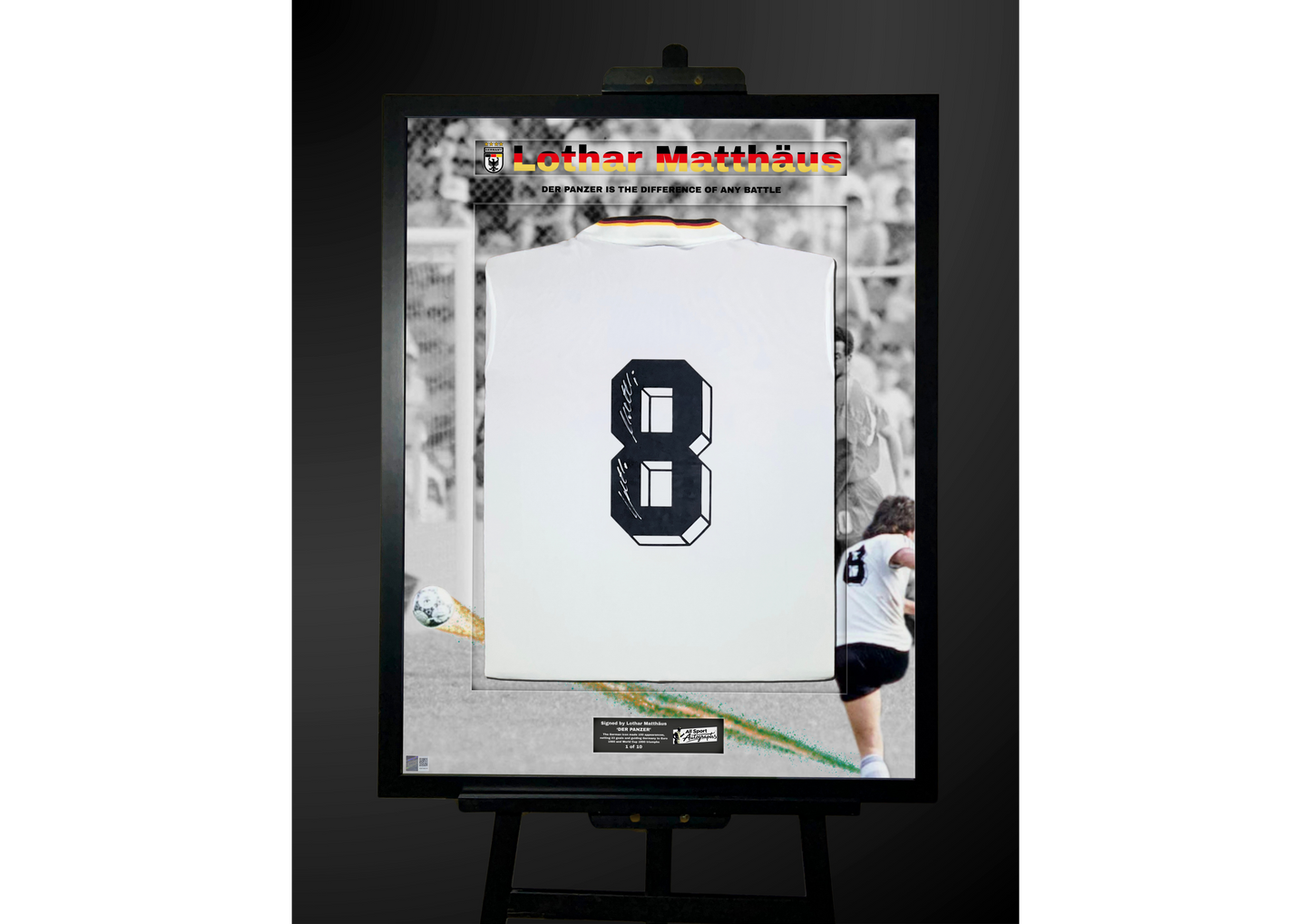 Lothar Matthäus Back Signed Retro West Germany 1986 Shirt- 'Der Panzer'