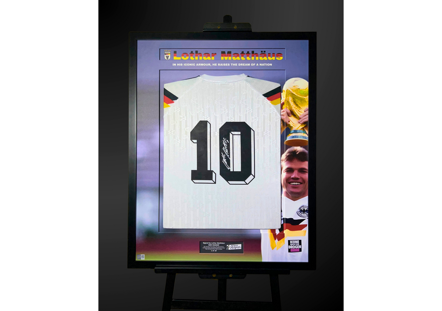 Lothar Matthäus Back Signed Retro West Germany 1990 Shirt- 'The Dream of a Nation'