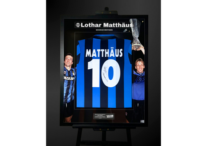 Lothar Matthäus Back Signed Retro Inter Milan 1990/91 Shirt- 'Bavarian Brothers'