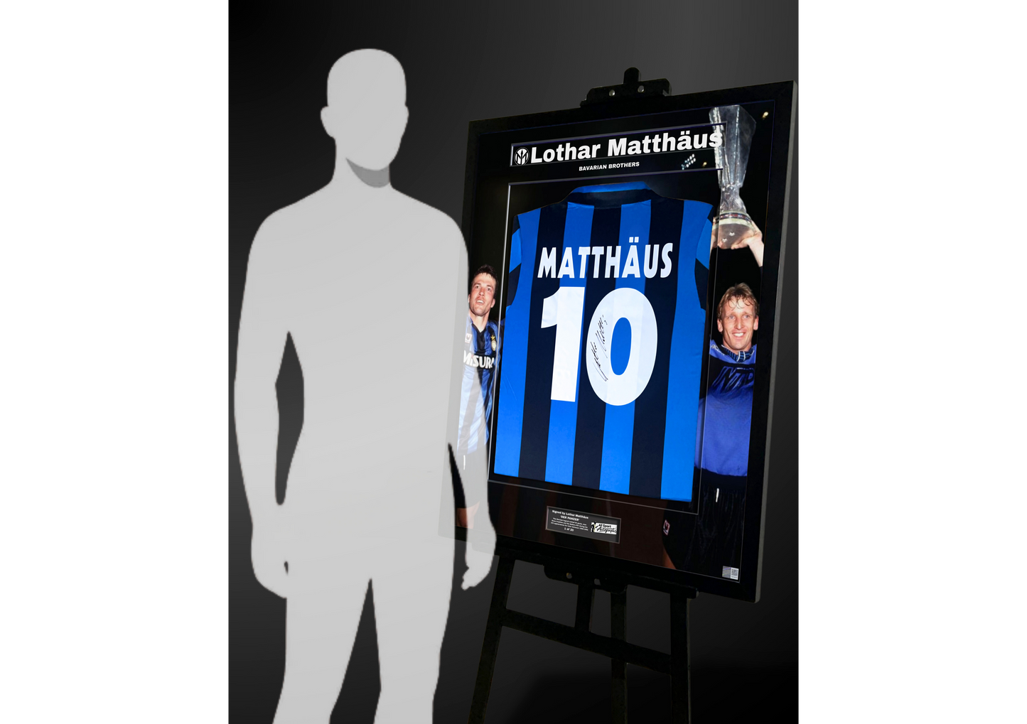 Lothar Matthäus Back Signed Retro Inter Milan 1990/91 Shirt- 'Bavarian Brothers'