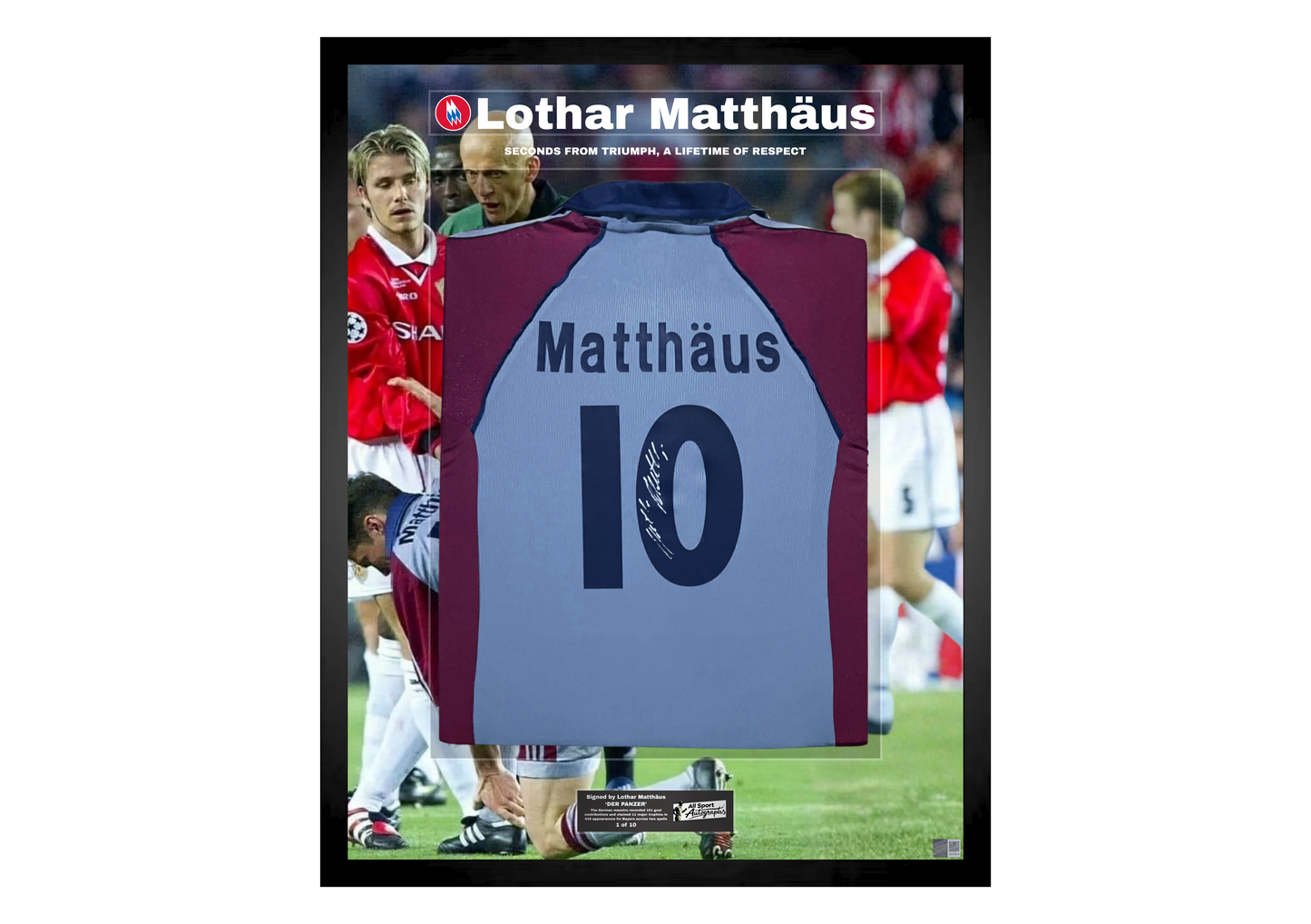 Lothar Matthäus Back Signed Retro Bayern Munich 1998/99 Shirt- 'Seconds From Triumph'