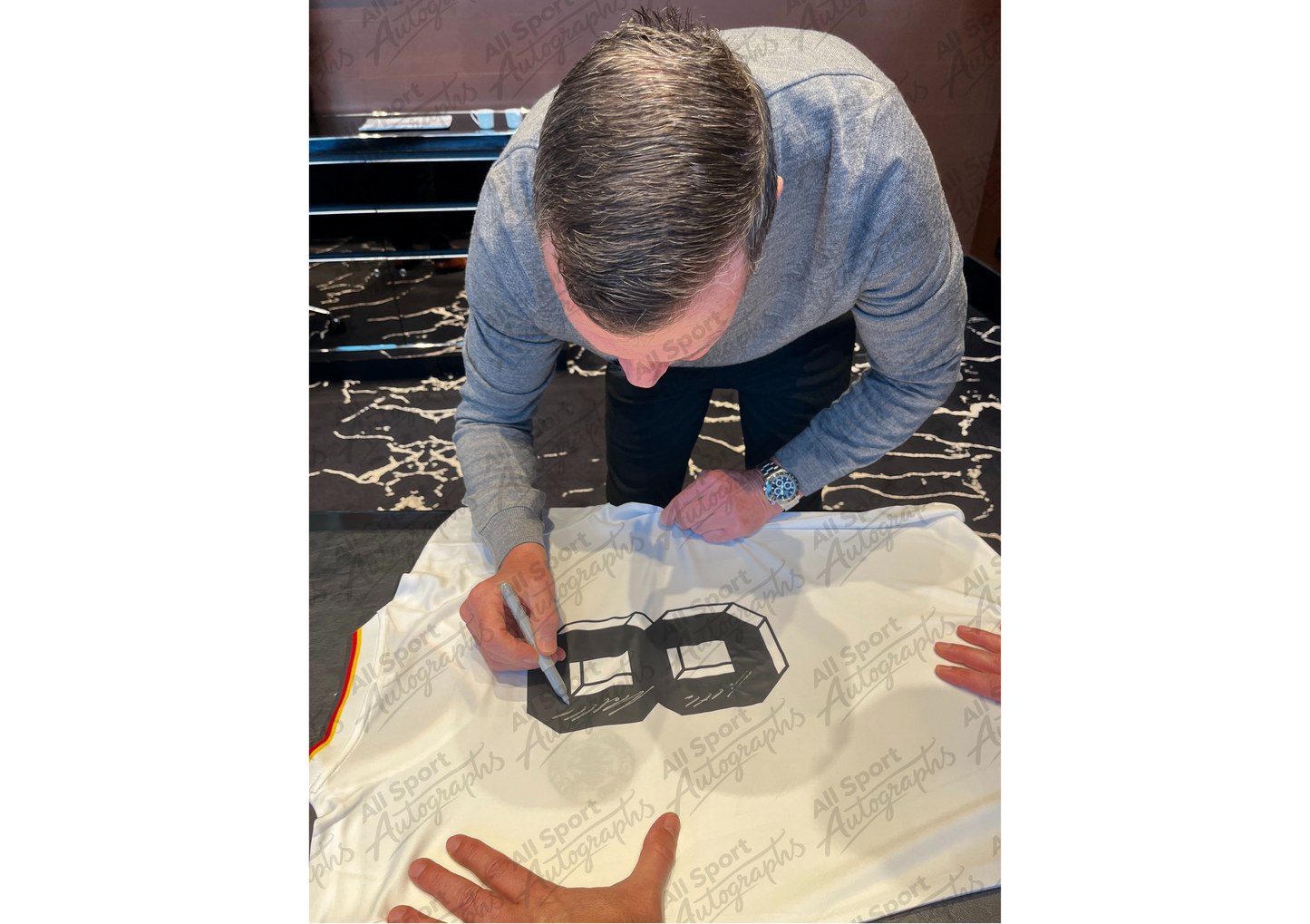 Lothar Matthäus Back Signed Retro West Germany 1986 Shirt- 'Der Panzer'