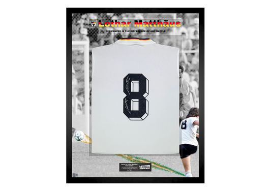 Lothar Matthäus Back Signed Retro West Germany 1986 Shirt- 'Der Panzer'