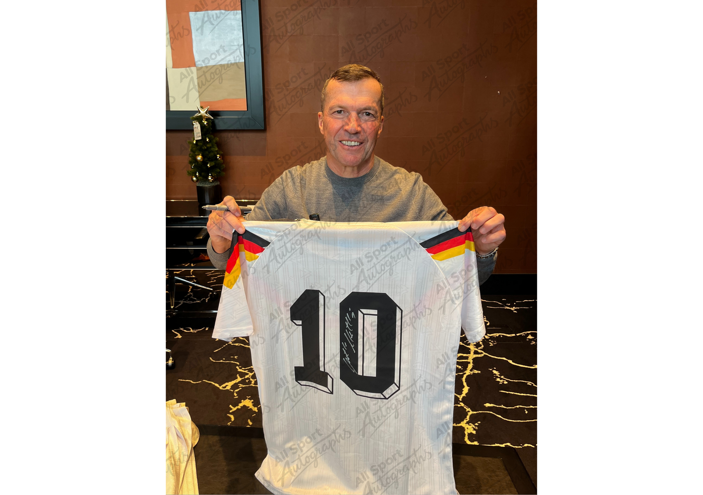 Lothar Matthäus Back Signed Retro West Germany 1990 Shirt- 'The Dream of a Nation'