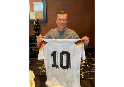 Lothar Matthäus Back Signed Retro West Germany 1990 Shirt- 'The Dream of a Nation'