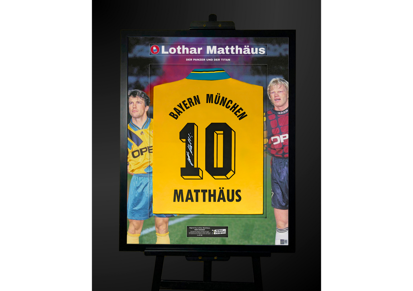 Lothar Matthäus Back Signed Retro Bayern Munich 1993/95 Shirt- 'Der Panzer Und Der Titan'