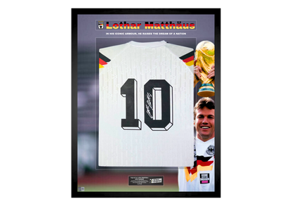 Lothar Matthäus Back Signed Retro West Germany 1990 Shirt- 'The Dream of a Nation'