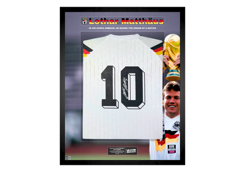 Lothar Matthäus Back Signed Retro West Germany 1990 Shirt- 'The Dream of a Nation'