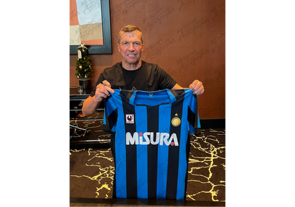 Lothar Matthäus Back Signed Retro Inter Milan 1990/91 Shirt- 'Bavarian Brothers'
