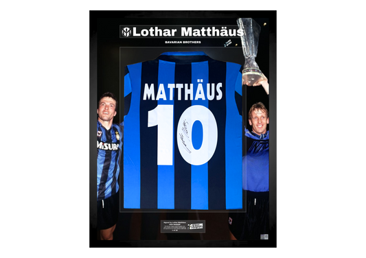 Lothar Matthäus Back Signed Retro Inter Milan 1990/91 Shirt- 'Bavarian Brothers'