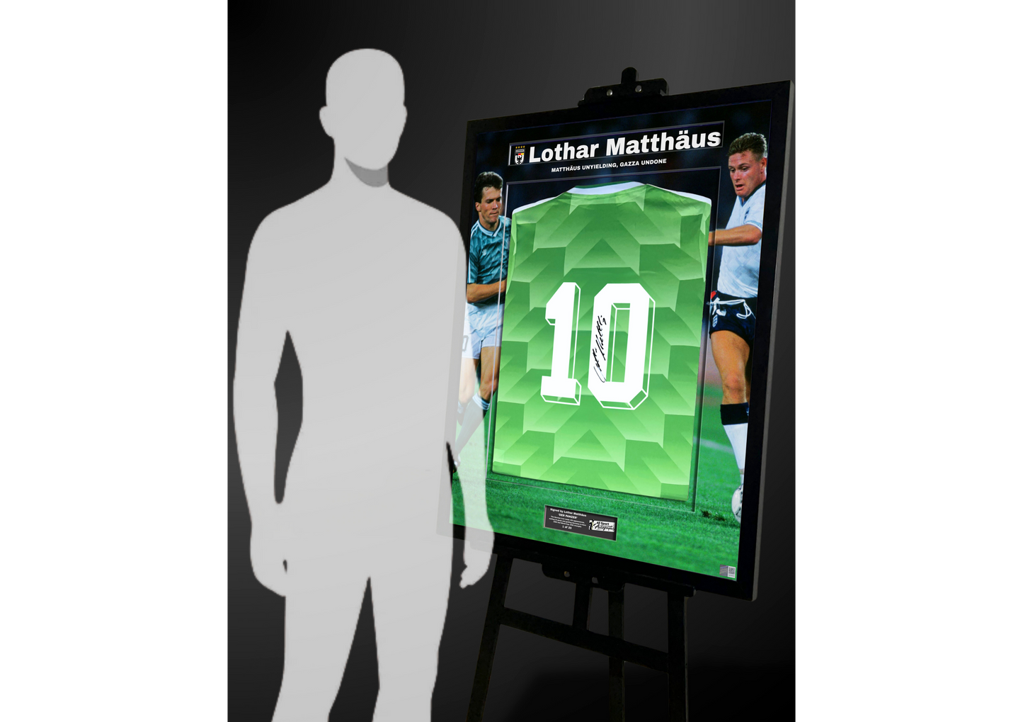 Lothar Matthäus Back Signed Retro West Germany 1990 Shirt- 'Matthäus and Gazza'