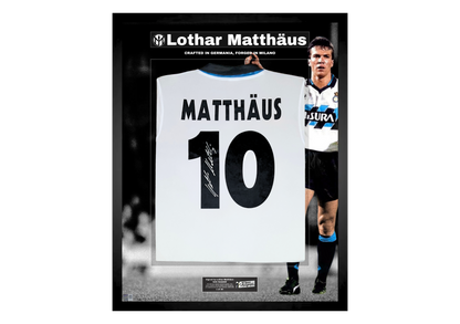 Lothar Matthäus Back Signed Retro Inter Milan 1990/91 Shirt- 'Crafted in Germania, Forged in Milano'