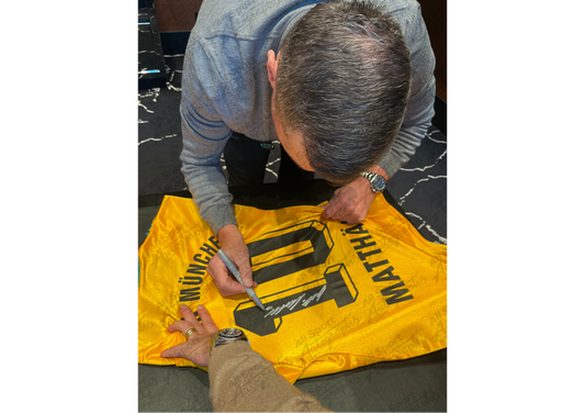 Lothar Matthäus Back Signed Retro Bayern Munich 1993/95 Shirt- 'Der Panzer Und Der Titan'