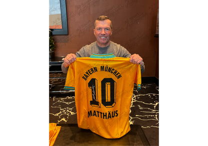 Lothar Matthäus Back Signed Retro Bayern Munich 1993/95 Shirt- 'Der Panzer Und Der Titan'