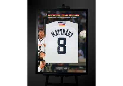 Lothar Matthäus Back Signed Retro Germany 1998 Shirt- 'Five World Tournaments, One Legend'