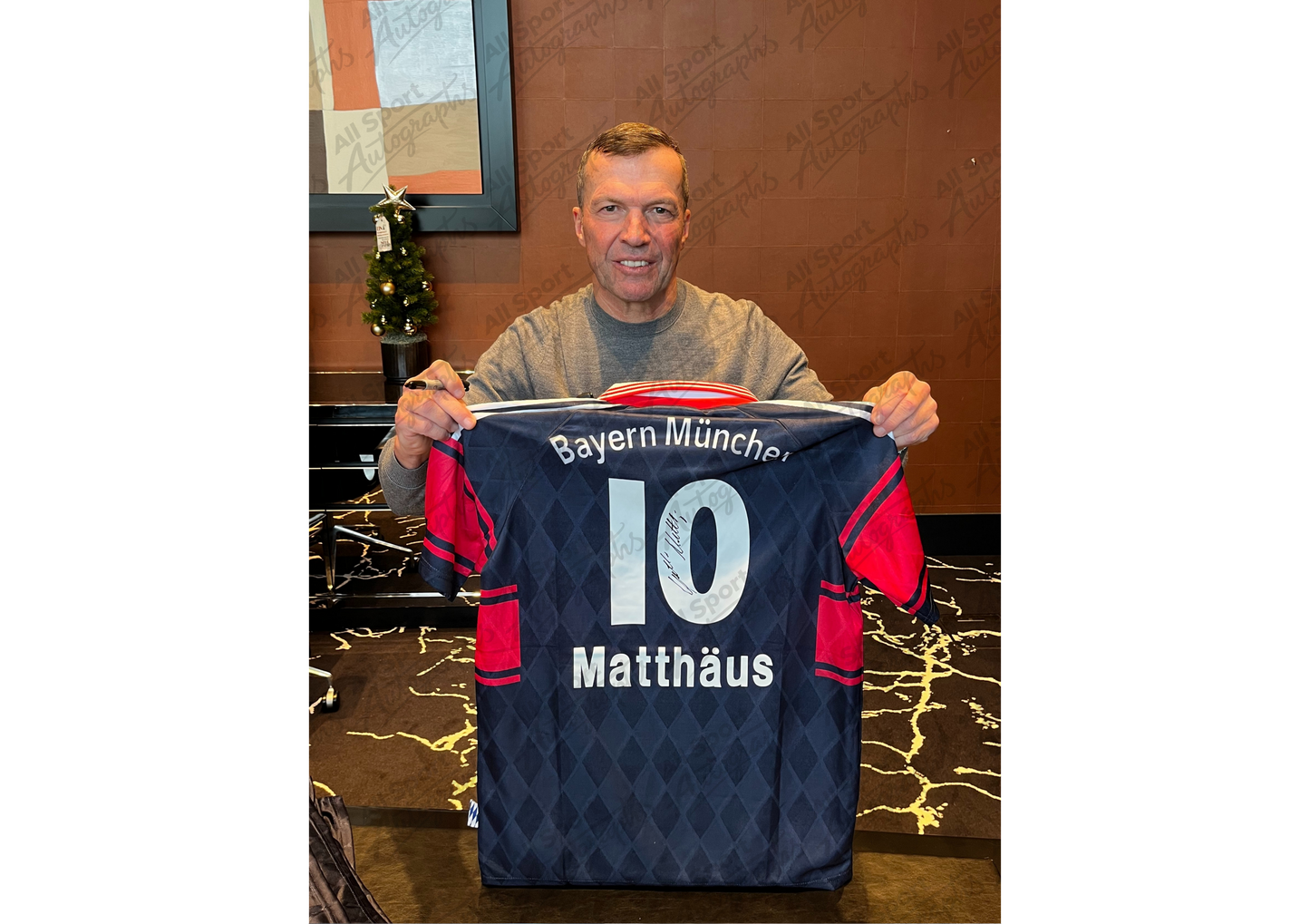 Lothar Matthäus Back Signed Retro Bayern Munich 1997/99 Shirt- 'The Fire in His Eyes'