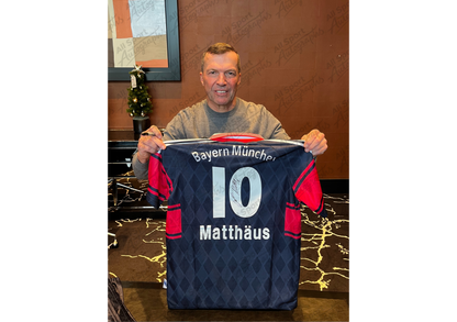 Lothar Matthäus Back Signed Retro Bayern Munich 1997/99 Shirt- 'The Fire in His Eyes'