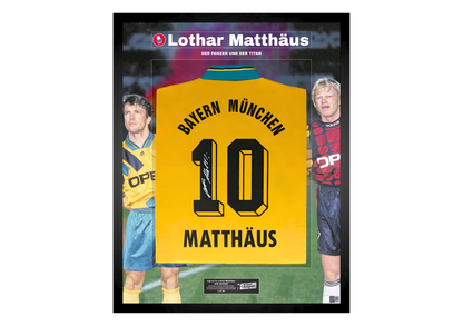 Lothar Matthäus Back Signed Retro Bayern Munich 1993/95 Shirt- 'Der Panzer Und Der Titan'