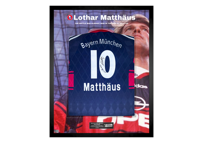 Lothar Matthäus Back Signed Retro Bayern Munich 1997/99 Shirt- 'The Fire in His Eyes'