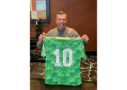 Lothar Matthäus Back Signed Retro West Germany 1990 Shirt- 'Matthäus and Gazza'