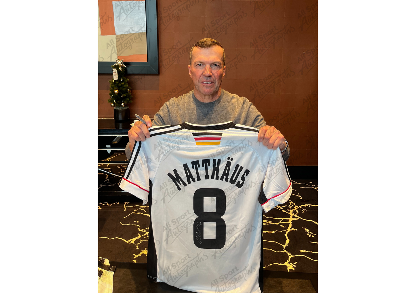 Lothar Matthäus Back Signed Retro Germany 1998 Shirt- 'Five World Tournaments, One Legend'