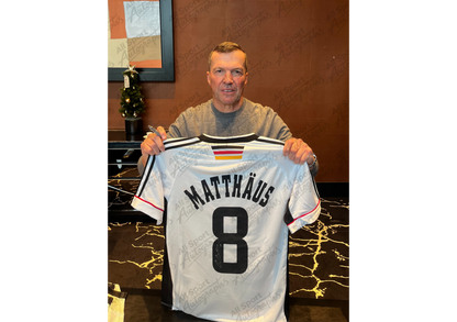 Lothar Matthäus Back Signed Retro Germany 1998 Shirt- 'Five World Tournaments, One Legend'