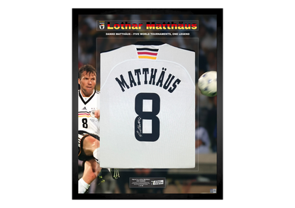 Lothar Matthäus Back Signed Retro Germany 1998 Shirt- 'Five World Tournaments, One Legend'