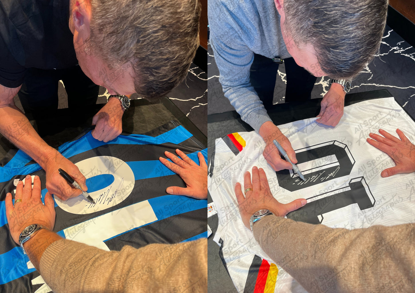 Lothar Matthäus Double Signed Retro Inter Milan & West Germany Shirts- 'He Came, He Saw, He Conquered'