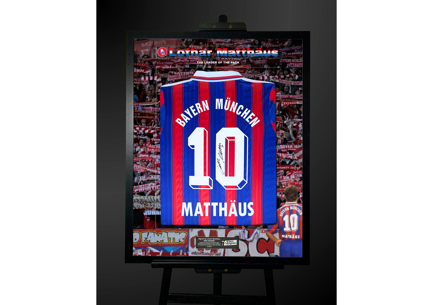 Lothar Matthäus Back Signed Retro Bayern Munich 1995/97 Shirt- 'The Leader of the Pack'