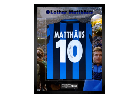 Lothar Matthäus Back Signed Retro Inter Milan 1990/91 Shirt- 'Ballon d'Or'