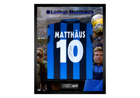 Lothar Matthäus Back Signed Retro Inter Milan 1990/91 Shirt- 'Ballon d'Or'