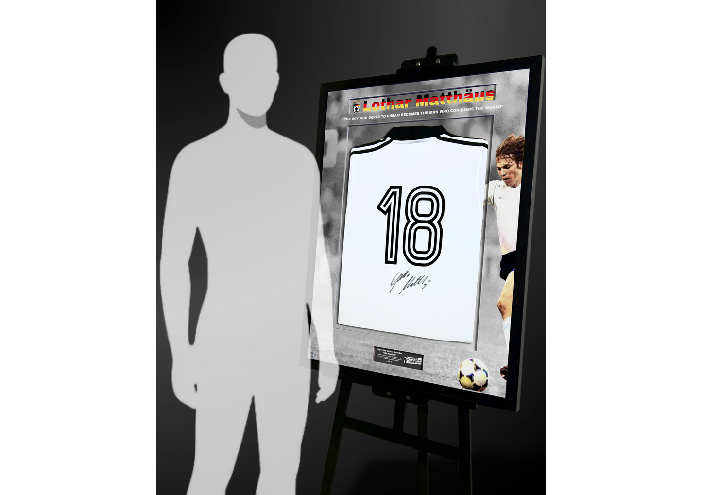 Lothar Matthäus Back Signed Retro West Germany 1980 Shirt- 'A Boy with a Dream'