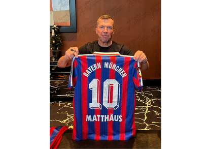 Lothar Matthäus Back Signed Retro Bayern Munich 1995/97 Shirt- 'Der Klassiker'