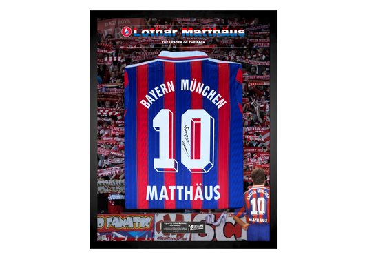 Lothar Matthäus Back Signed Retro Bayern Munich 1995/97 Shirt- 'The Leader of the Pack'