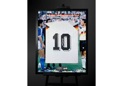 Lothar Matthäus Back Signed Retro West Germany 1990 Shirt- 'Two Fierce Rivals'