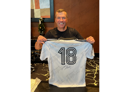 Lothar Matthäus Back Signed Retro West Germany 1980 Shirt- 'A Boy with a Dream'