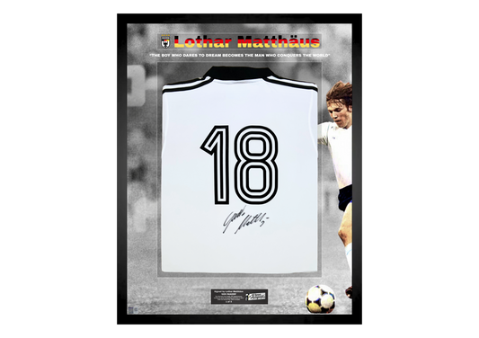Lothar Matthäus Back Signed Retro West Germany 1980 Shirt- 'A Boy with a Dream'