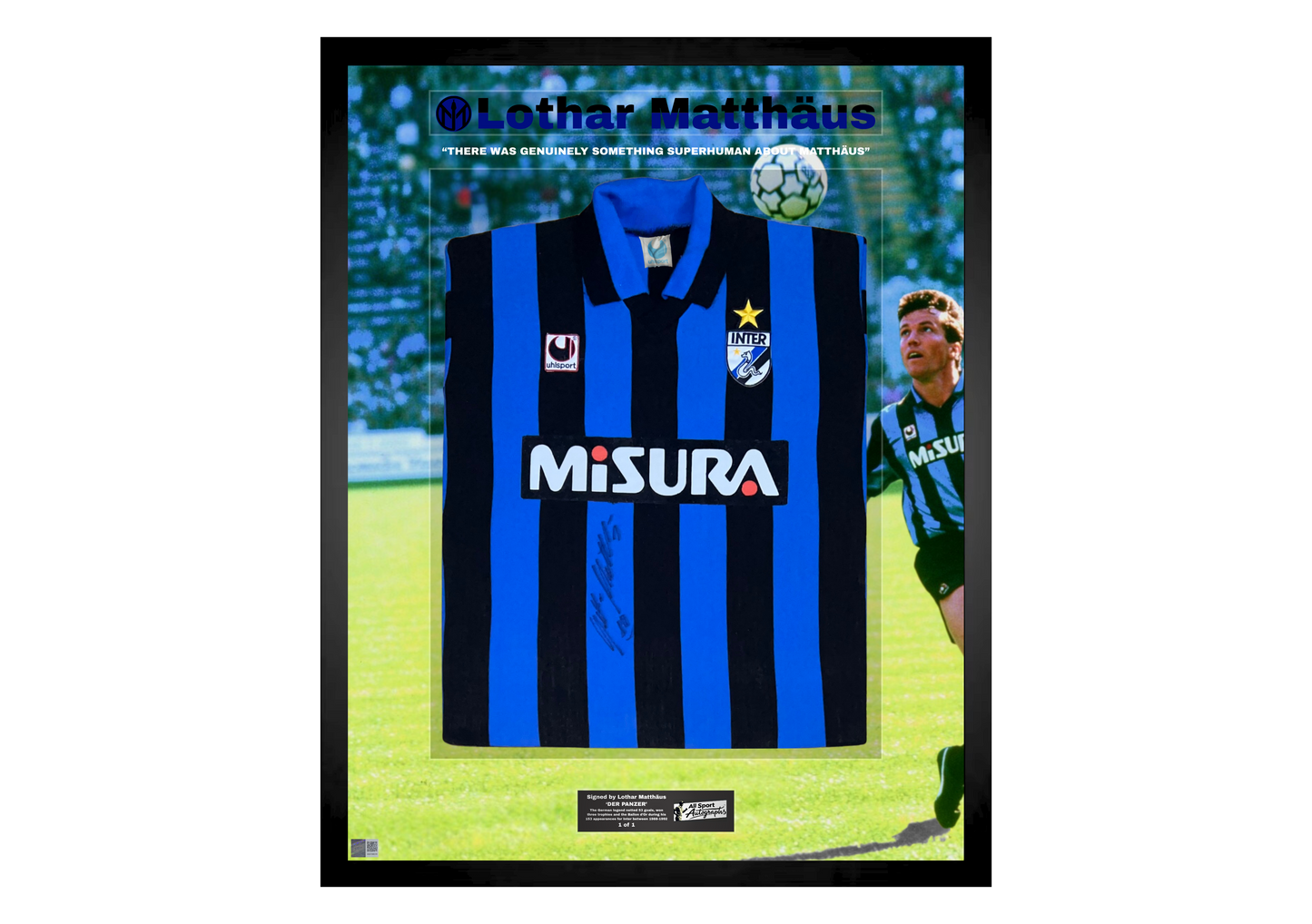 Lothar Matthäus Front Signed Inter Milan 1988/89 Shirt– 'Superhuman Matthäus'